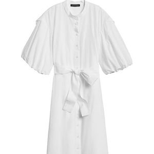 NWT White Banana Republic Cotton Dress Puff Sleeve